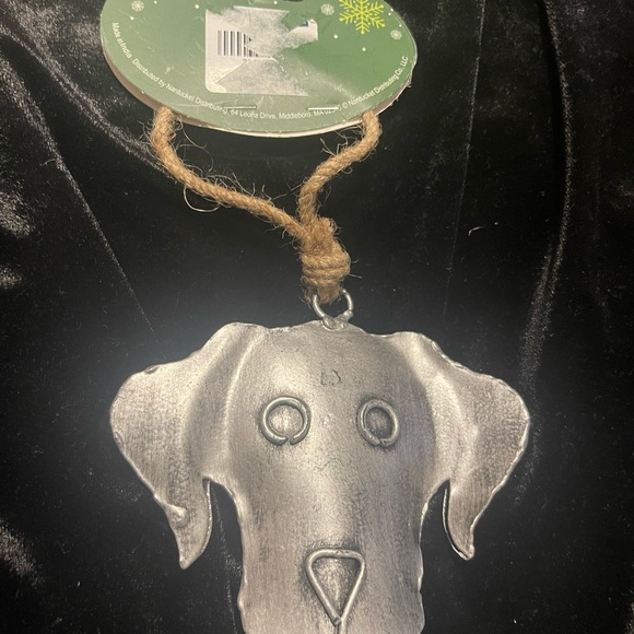 NWT Cozy Christmas Metal Dog Head with Bell Christmas Ornament - Picture 5 of 7